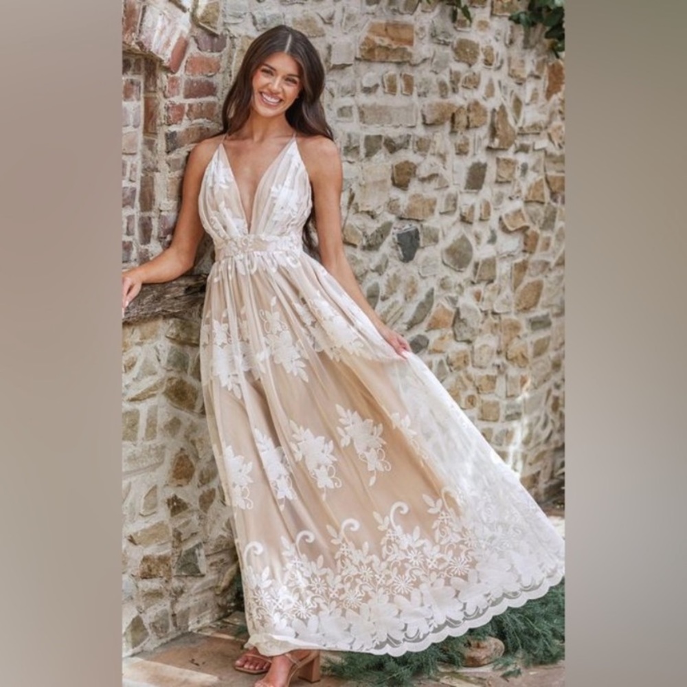CUPSHE X Madison Women's Love Cross Back Maxi Dress
